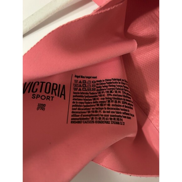 VICTORIA'S SECRET SPORT Angel Max Sports Bra 32DD Pink  Maximum Adjustable - Picture 5 of 5